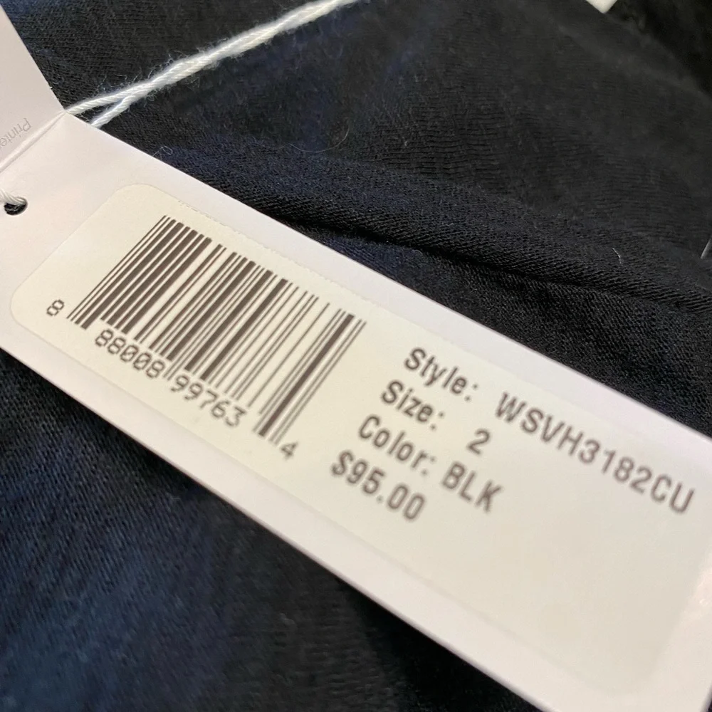 James Perse Deep Scoop Neck Black tshirt Short Sleeve - Picture 9 of 9